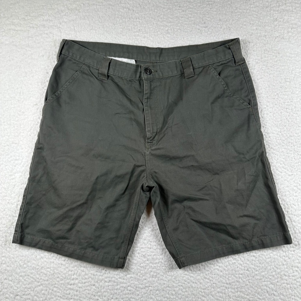 Carhartt B359 MOS Canvas Work Shorts Mens Utility Relaxed Fit 40 Olive Green